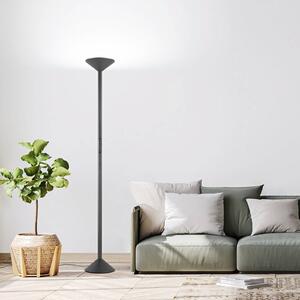Fabas Luce Lampa stojąca LED Tratto, możliwość ściemniania, czarny, salon / jadalnia, metal, nowoczesny