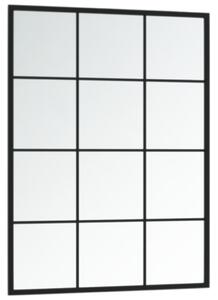 Lustra ścienne, 3 szt., czarna rama, 80 x 60 cm, metal