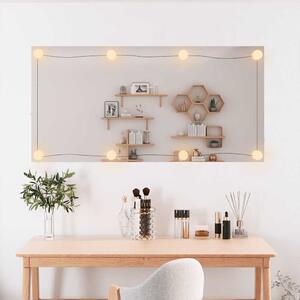 Lustro ścienne z LED, 50x100 cm, szklane, prostokątne