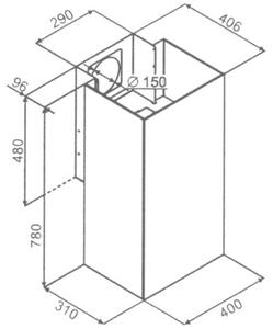 Okap VDB Cube P BiaÅy 715m3/h 65dB klasa B