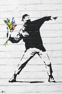 Plakat, Obraz Banksy street art - Graffiti Throwing Flow, (61 x 91.5 cm)