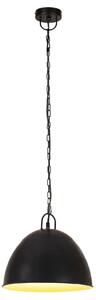 Industrialna lampa wisząca, 25 W, czarna, okrągła, 31 cm, E27