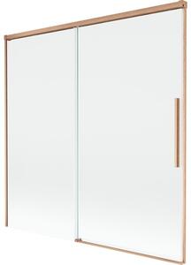 Mexen Rox parawan nawannowy 2-skrzydłowy rozsuwany 160 x 150 cm, transparent, miedź szczotkowana - 8C9-160-001-65-00