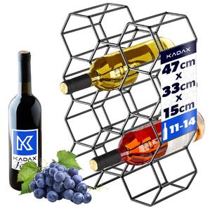 Stalowy stojak na wino Auterive 47 x 33 x 15 cm czarny