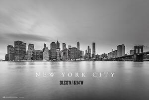Plakat, Obraz New York City Skyline, (91 x 61.5 cm)