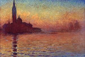 Plakat, Obraz Claude Monet - San Giorgio Maggiore at Dusk