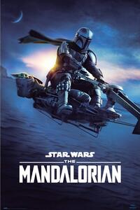 Plakat, Obraz Star Wars The Mandalorian - Speeder Bike 2, (61 x 91.5 cm)