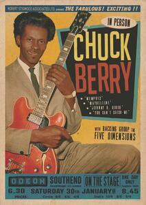 Plakat, Obraz Chuck Berry at the Odeon - Southend, (59.4 x 84.1 cm)