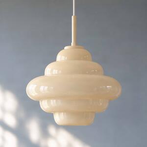 Lampa wisząca Leilani Lucande, możliwość ściemniania, żółty / pomarańczowy, salon / jadalnia, szkło, design
