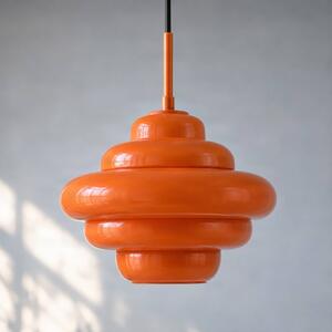 Lampa wisząca Leilani Lucande, możliwość ściemniania, żółty / pomarańczowy, salon / jadalnia, szkło, design
