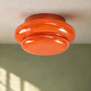 Lampa sufitowa Leilani Lucande, możliwość ściemniania, żółty / pomarańczowy, salon / jadalnia, szkło, design