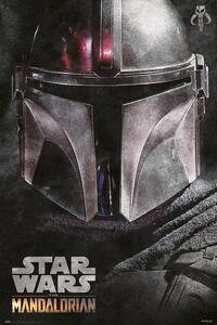 Plakat, Obraz Star Wars The Mandalorian - Helmet