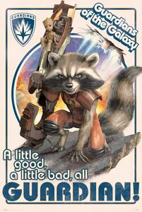 Plakat, Obraz Guardians of the Galaxy - Rocket and Baby Groot