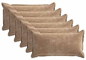 Poszewka na poduszkę 6 pcs HOUTEN brązowy 40 x 80 cm