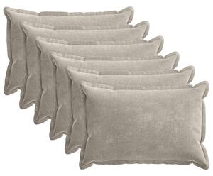Poszewka na poduszkę 6 pcs HOUTEN jasnoszary 50 x 70 cm