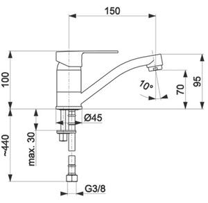 Bateria umywalkowa KFA ARMATURA Mohit 5912-915-00 Chrom