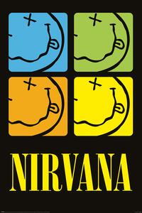 Plakat, Obraz Nirvana - Smiley Squares, (61 x 91.5 cm)