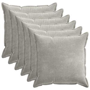 Poszewka na poduszkę 6 pcs HOUTEN jasnoszary 80 x 80 cm