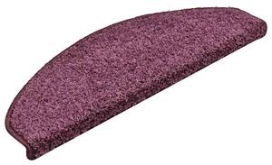 Maty na schody 15 szt. 65x21x4 cm Ciemnofioletowe, półokrągłe, duże