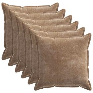 Poszewka na poduszkę 6 pcs HOUTEN brązowy 80 x 80 cm
