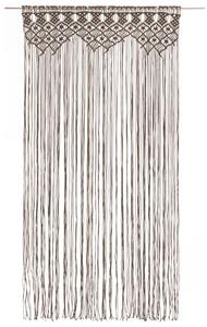 Zasłona z makramy, kolor taupe, 140 x 240 cm, bawełna