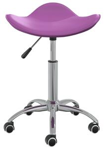 Taboret kosmetyczny, fioletowy, sztuczna skóra