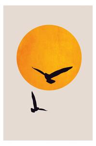 Plakat, Obraz Kubistika - Birds in the sky, (40 x 60 cm)