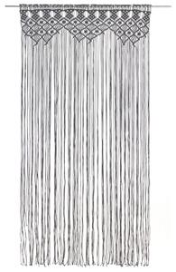 Zasłona z makramy, antracyt, 140 x 240 cm, bawełna