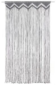 Zasłona z makramy, antracyt, 140 x 240 cm, bawełna