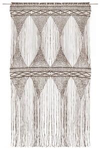 Zasłona z makramy, kolor taupe, 140 x 240 cm, bawełna