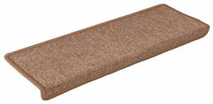 Maty na schody 15 szt. 65x21x4 cm Brązowe prostokątne krawędzie