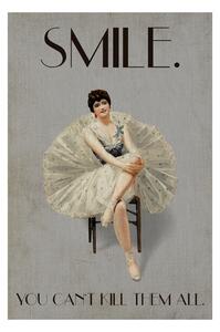 Plakat, Obraz Kubistika - Keep smiling, (40 x 60 cm)