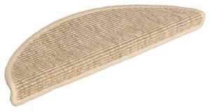 Maty na schody 15 szt. 56x17x3 cm Jasnobeżowe półokrągłe