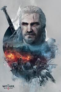 Plakat, Obraz The Witcher - Geralt, (61 x 91.5 cm)