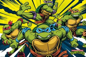 Plakat, Obraz Teenage Mutant Ninja Turtles - Turtles in Action, (91.5 x 61 cm)
