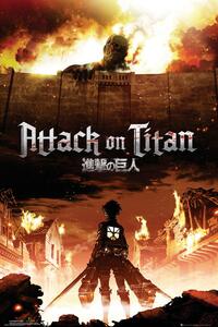 Plakat, Obraz Attack on Titan Shingeki no kyojin - Key Art, (61 x 91.5 cm)