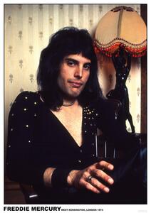 Plakat, Obraz Freddie Mercury - London 1974, (59.4 x 84 cm)