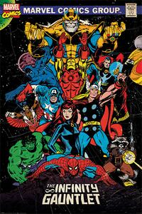 Plakat, Obraz Marvel Retro - The Infinity Gauntlet