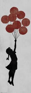 Plakat, Obraz Banksy - Girl Floating, (53 x 158 cm)
