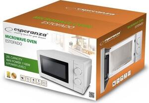 Kuchenka mikrofalowa ESPERANZA Estofado EKO011W 700W średnica 24.5 cm pojemność 20L Biały