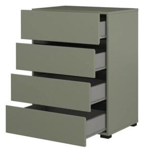 Komoda CROSS 4S 60cm zielona/czarna
