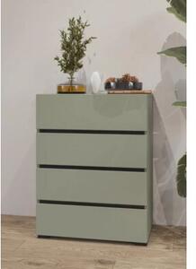Komoda CROSS 4S 60cm zielona/czarna
