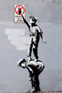Plakat, Obraz Banksy - Grafitti Is A Crime, (61 x 91.5 cm)