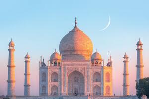 Plakat, Obraz Taj Mahal - Sunset, (91.5 x 61 cm)