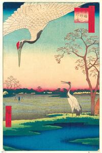 Plakat, Obraz Hiroshige - Kanasugi at Mikawashima, (61 x 91.5 cm)