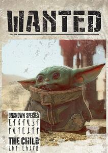 Plakat, Obraz Star Wars The Mandalorian - Baby Yoda Wanted, (61 x 91.5 cm)
