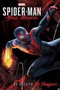 Plakat, Obraz Spider-Man Miles Morales - Cybernetic Swing, (61 x 91.5 cm)