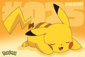 Plakat, Obraz Pokemon - Pikachu Asleep, (91.5 x 61 cm)