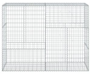Kosz gabionowy z pokrywą, 200x50x150 cm, galwanizowane żelazo