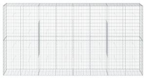 Kosz gabionowy z pokrywą, 400x50x200 cm, galwanizowane żelazo